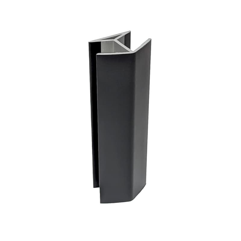 Peter Meier Plastic Toe Kick 135° Corner Connector 3-15/16"H, Matte Black Melamine Foil Finish, - TKEC-C135-10-015