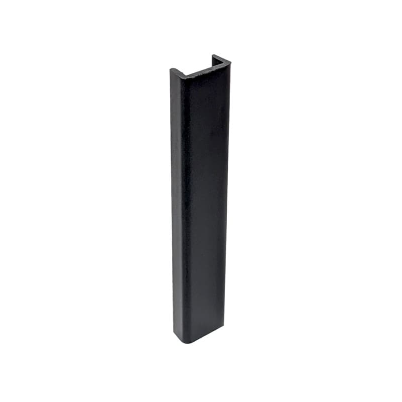 Peter Meier Plastic Toe Kick Straight End Cap 3-15/16"H, Matte Black Melamine Foil Finish, - TKEC-00-10-015