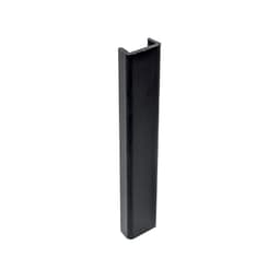 Peter Meier Plastic Toe Kick Straight End Cap 3-15/16"H, Matte Black Melamine Foil Finish, - TKEC-00-10-015