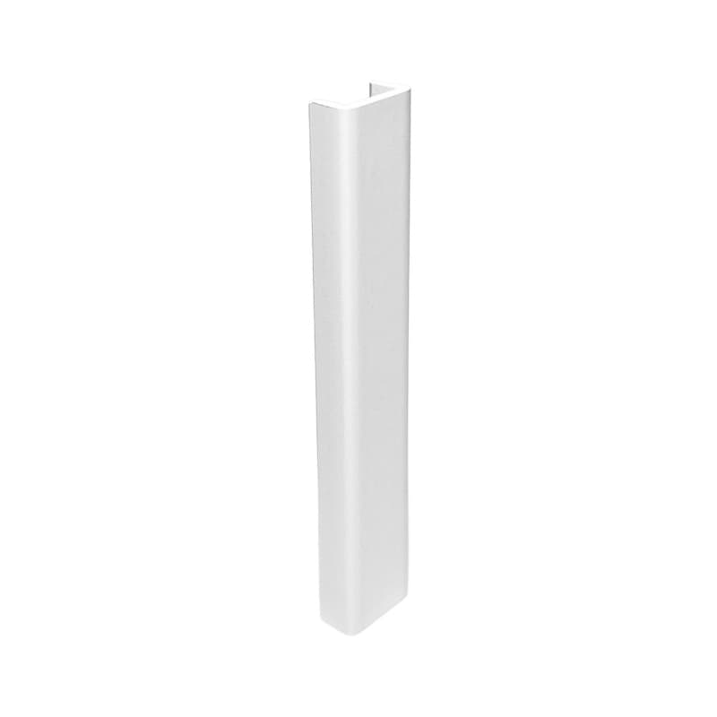 Peter Meier Plastic Toe Kick Straight End Cap 3-15/16"H, Matte White Melamine Foil Finish, - TKEC-00-10-003