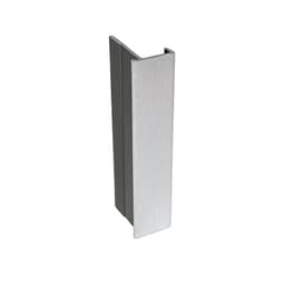 Peter Meier Plastic Toe Kick 90° End Cap 3-15/16"H, Anodized Aluminum Foil Finish, - TKEC-01-10-002