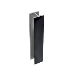 Peter Meier Plastic Toe Kick 180° (Flush Joint) Connector 3-15/16"H, Matte Black Melamine Foil Finish, - TKEC-180-10-015