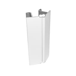 Peter Meier Plastic Toe Kick Multi-Angle 90° Inside/Outside Corner Connector 3-15/16"H, Matte White Melamine Foil Finish, - TKEC-MA90-10-003