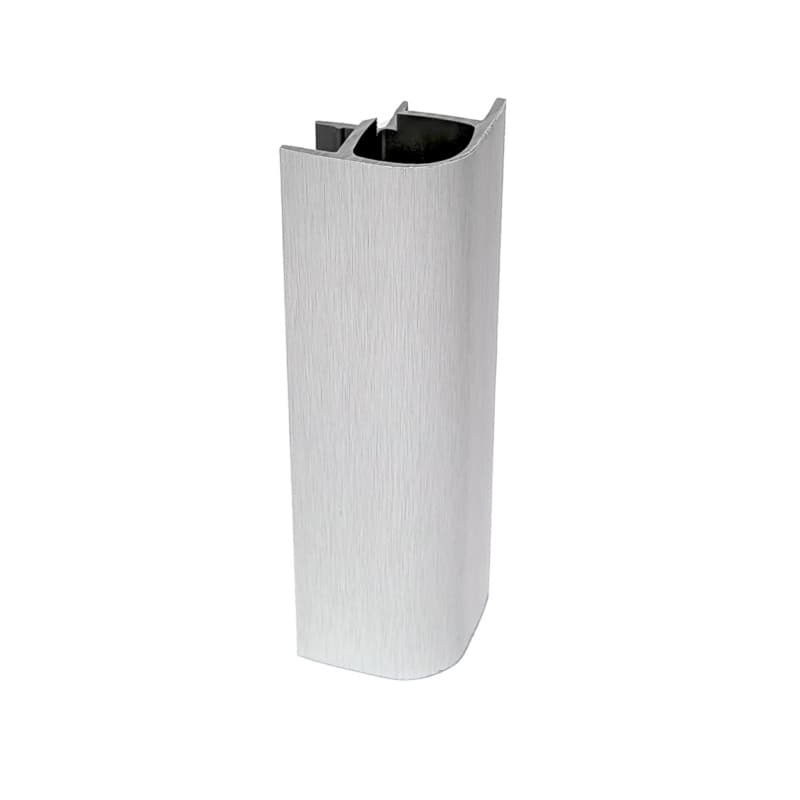 Peter Meier Plastic Toe Kick 90° - 135° Multi-Corner Connector 3-15/16"H, Anodized Aluminum Foil Finish, - TKEC-MC90-10-002
