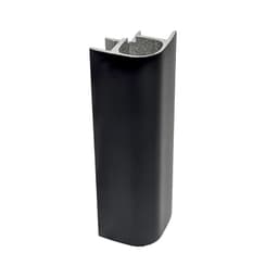 Peter Meier Plastic Toe Kick 90° - 135° Multi-Corner Connector 3-15/16"H, Matte Black Melamine Foil Finish, - TKEC-MC90-10-015