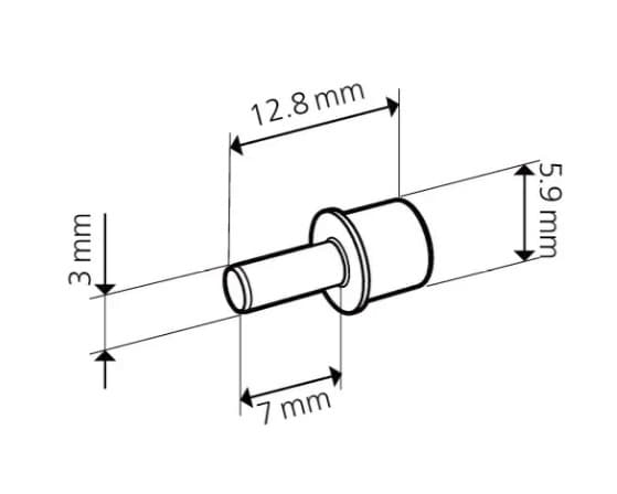 Cabineo X Shelf Support for 3 mm Holes, Zinc, Box 500, 186388