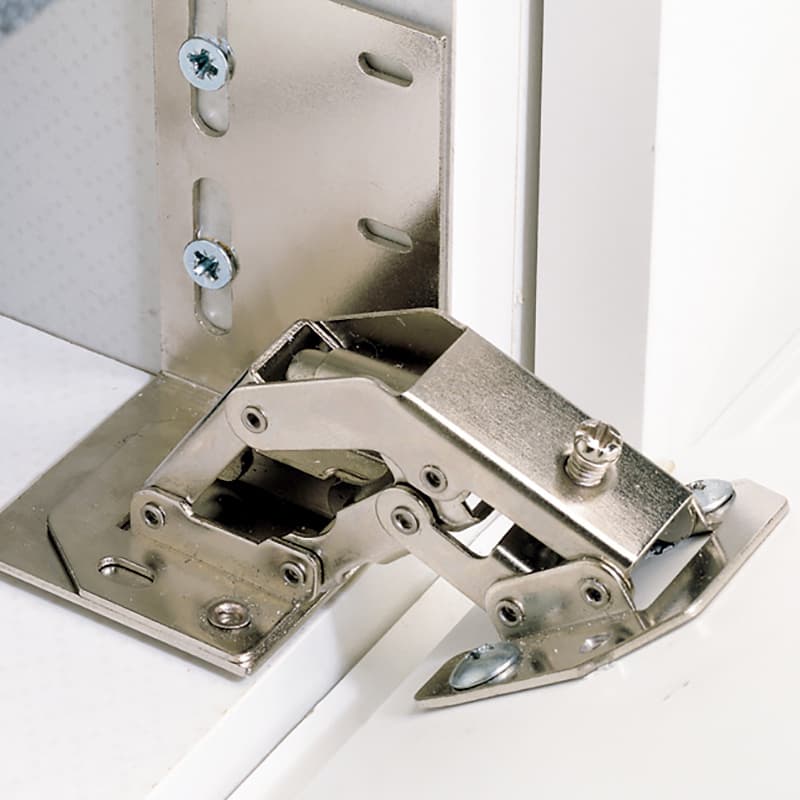 9" Chrome Euro Face Frame Hinges for Tip-Out Tray
