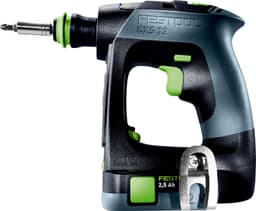 Festool Driver/Drill CXS 12V Brushless Motor with (2) 2.5Ah batteries/Charger, 576869