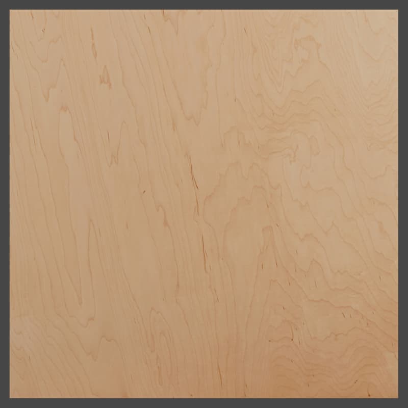 1/2" x 48-1/2" x 96-1/2" C/4 White Maple Whole Piece Face Veneer Core Plywood, Unfinished