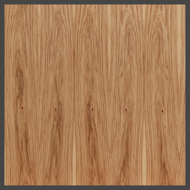 Rustic Hickory Plain Sliced VC Unfinished Plywood, Columbia