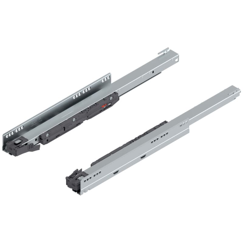 Blum LEGRABOX 22" Push to Open Adapter Soft-Close 88 lb Full Extension, Zinc, 7505501S