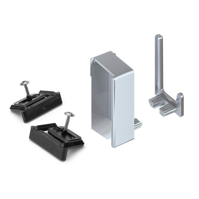 SYMA32 Integrated Partial End Cap, Left, Matte Silver