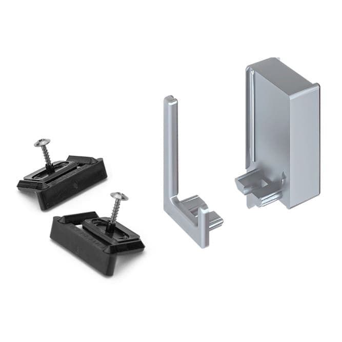 SYMA32 Integrated Partial End Cap, Right, Matte Silver