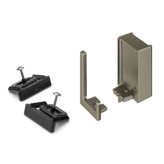 SYMA32 Integrated Partial End Cap, Right, Matte Inox Champagne