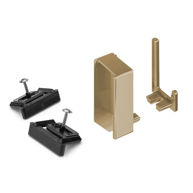 SYMA32 Integrated Partial End Cap, Left, Matte Gold