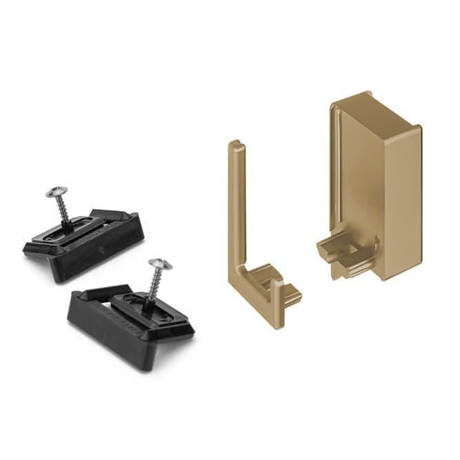 SYMA32 Integrated Partial End Cap, Right, Matte Gold