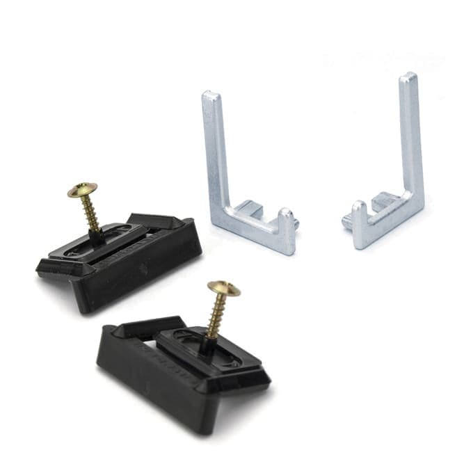 SYMA32 End Cap Set with Clips & Screws, Matte Silver
