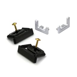 SYMA14 End Cap Set with Clips & Screws, Matte Silver