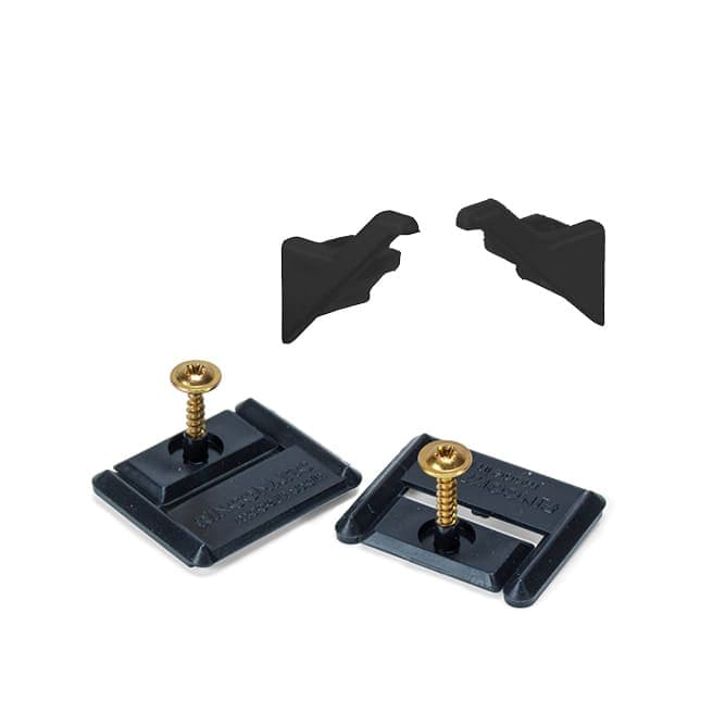 SYMA2 End Cap Set with Clips & Screws, Matte Black