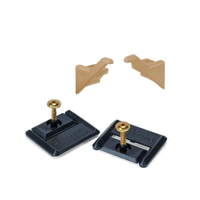 SYMA2 End Cap Set with Clips & Screws, Matte Gold