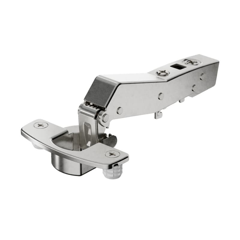 Hettich 95&deg; Sensys Inset Hinge W45 Angled Soft-Closing SISY Dowel Nickel 9088043