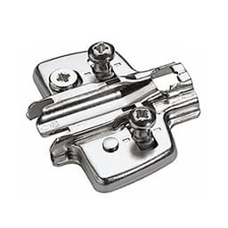 Adjustment Steel Cross Mounting Plate with Euro Screw, Nickel-Plated, 0mm
