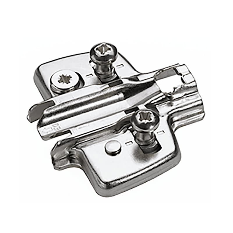 Adjustment Steel Cross Mounting Plate with Euro Screw, Nickel-Plated, 0mm