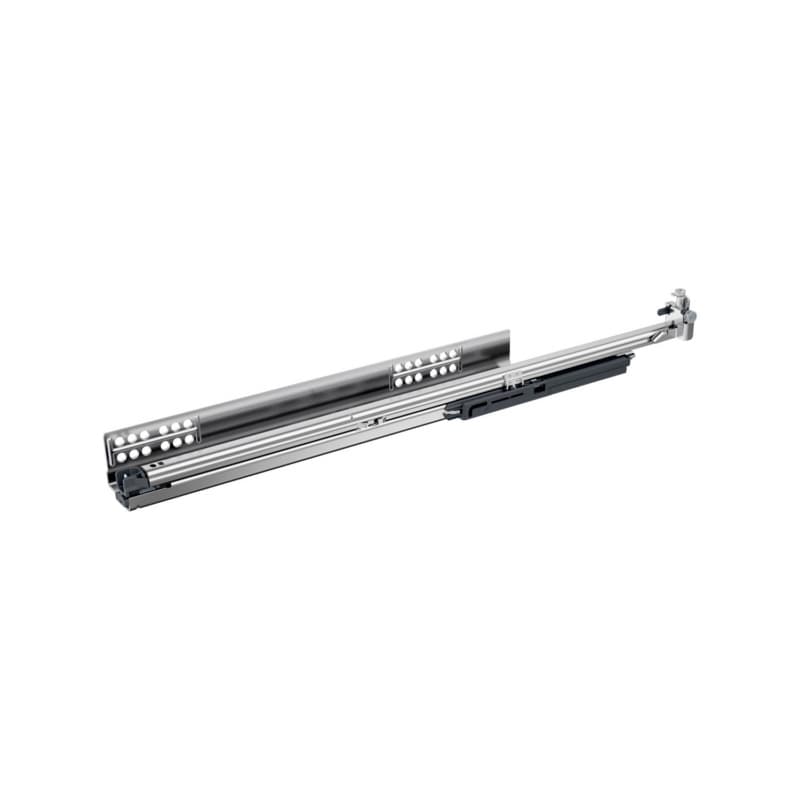 Hettich Quadro V6 5D 10-Pack 450 mm Soft-Close Full Extension 90 lb Undermount Drawer Slide, Left Hand, Zinc, 9332655