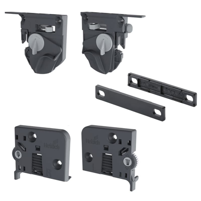 Hettich Quadro Front Locking Device, Gray, 9218979