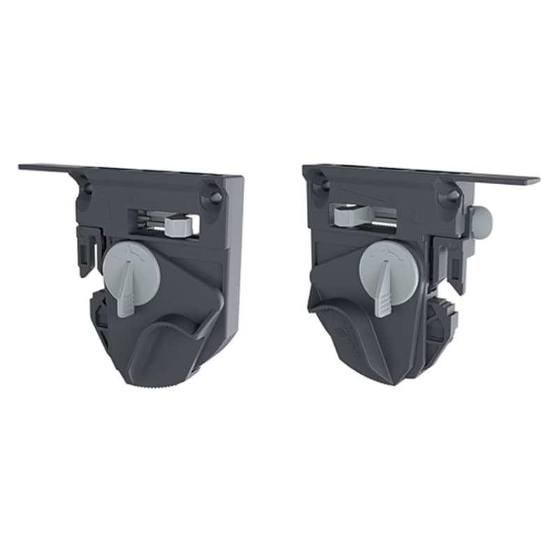 Hettich Quadro Front Locking Device, Left Hand, Gray, 9247355