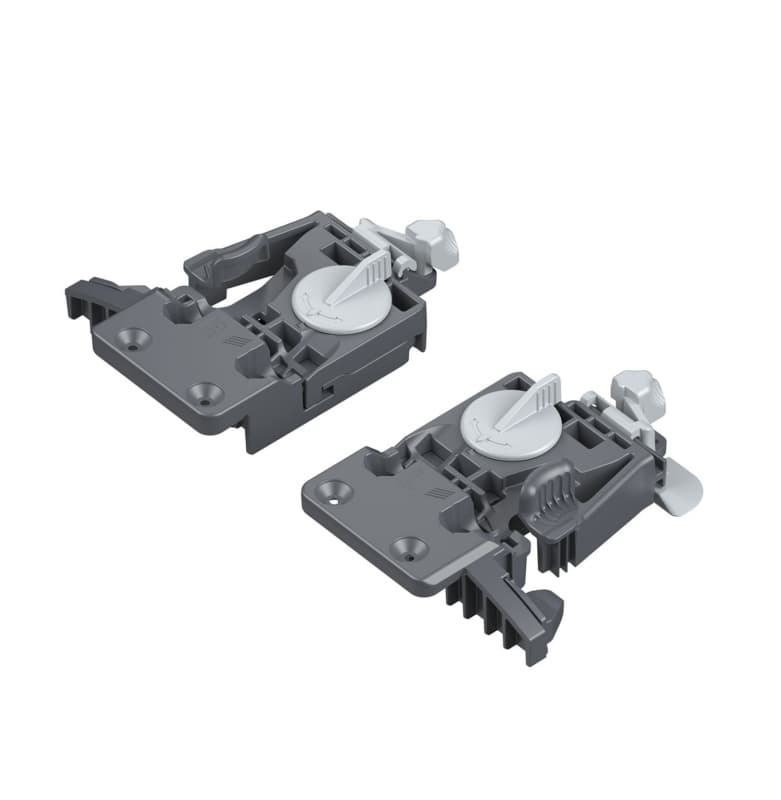 Hettich Quadro Front Locking Device, Left Hand/Right Hand, Gray, 9306539