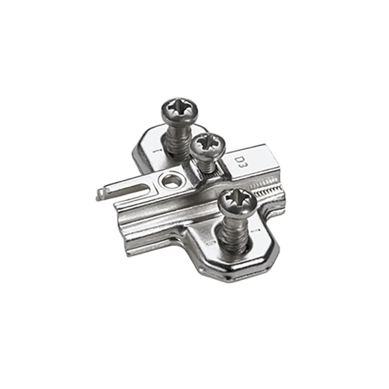 Adjustment Cross Mounting Plate with Euro Screw, Nickel-Plated, 1.5mm