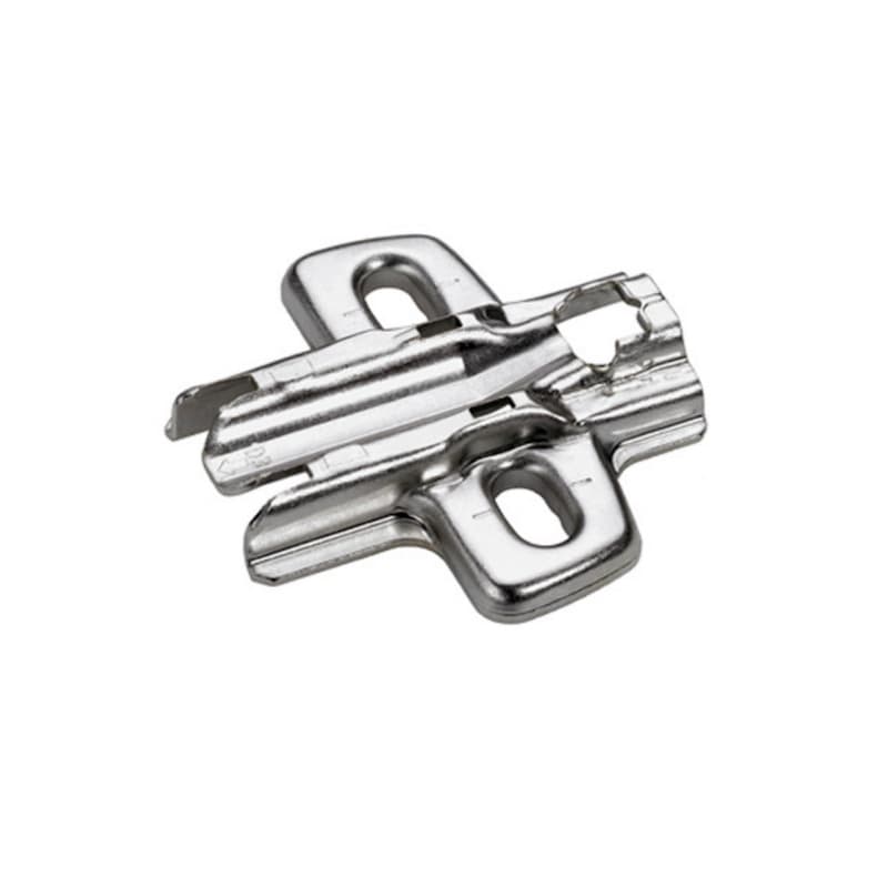 Cross Mounting Plate with Height Adjustment, Nickel-Plated, Screw-On, 0mm