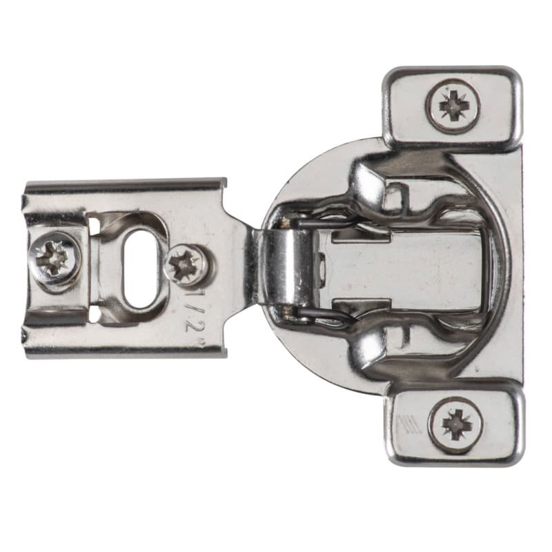 Hettich Optimat 3D 105&deg; Clip-On Face Frame Hinge Self-Closing 1/2" Overlay Dowel Mount 9295568