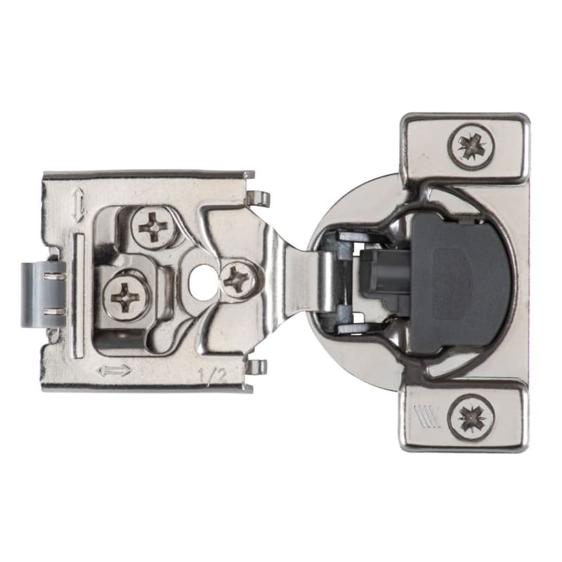 Hettich Optimat 3D 105&deg; Clip-On Face Frame Hinge Soft-Closing 1/2" Overlay Dowel Mount 9285007