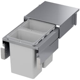 Vauth-Sagel VS ENVI 18" 2-31 Quart Top-Mount Waste Pullout with Platinum Bins and Soft-Close Slides, 90008744
