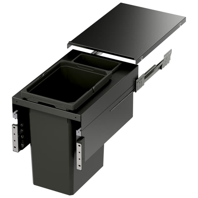 Vauth-Sagel ENVI Space XX Single Bin Carbon Steel Gray Top Mount Waste Container, Frameless, 31 quart