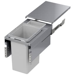 Vauth-Sagel ENVI Space XX 13-1/2" 1-31 Quart Top-Mount Waste Pullout with Platinum Bin and Soft-Close Slides, 90008738