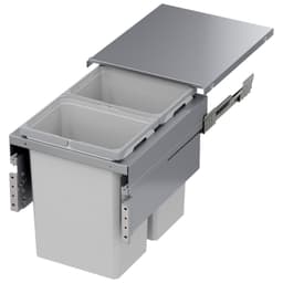 Vauth-Sagel VS ENVI 16-1/2" 2-31 Quart Top-Mount Waste Pullout with Platinum Bins and Soft-Close Slides, 90008739