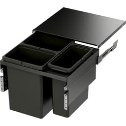Vauth-Sagel VS ENVI 22-1/2" 3-31 Quart Top-Mount Waste Pullout with Carbon Steel Grey Bins and Soft-Close Slides, 90008898