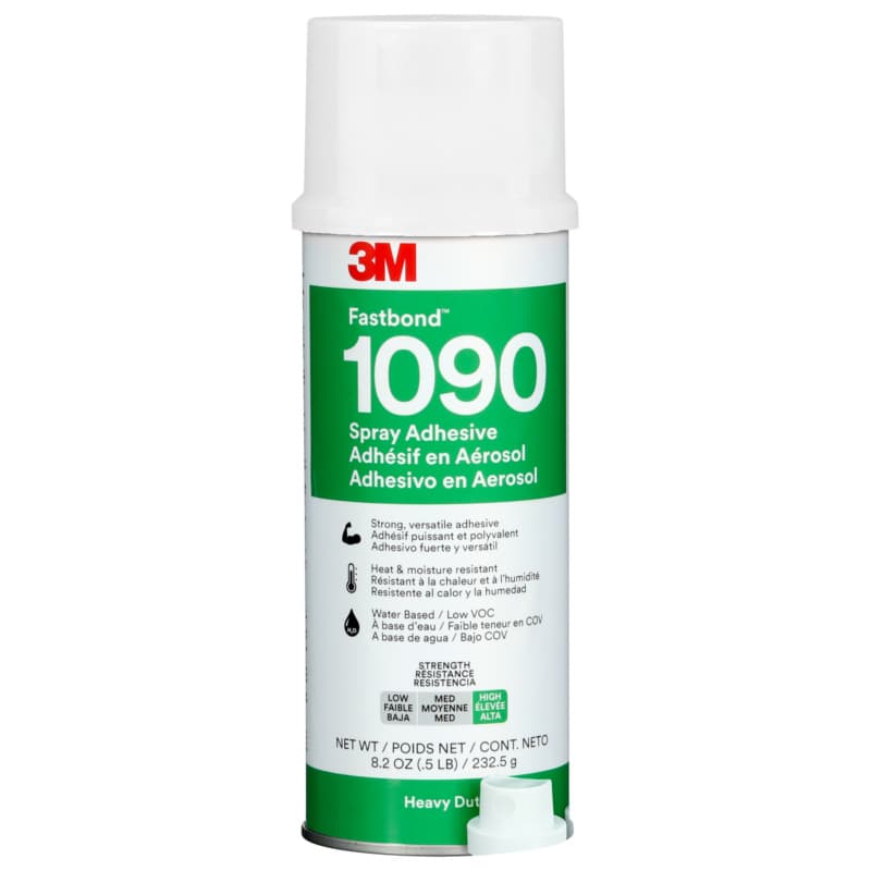 1090 Fastbond™ Multipurpose Adhesive High Strength, Water Based, Low VOC, Clear, 8.2 oz Aerosol Canister