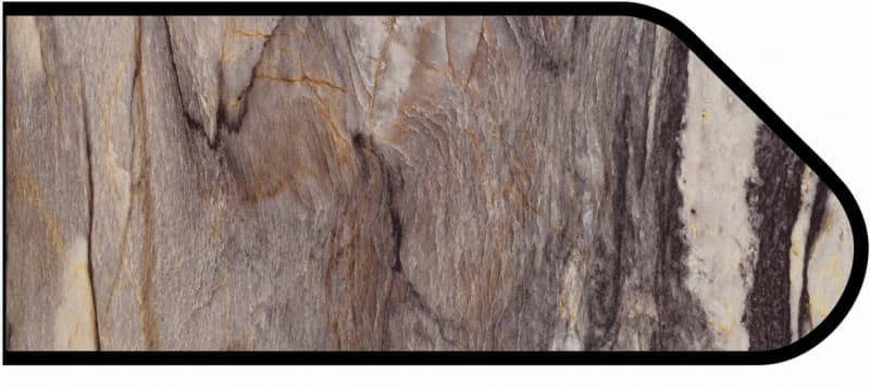 Formica IdealEdge 3420-46 Dolce Vita Etchings Finish Ogee Edge Molding, 1-1/4" H x 144" L