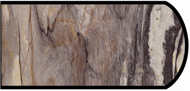 Formica IdealEdge 3420-46 Dolce Vita Etchings Finish Double Radius Edge Molding, 1-1/2" H x 144" L