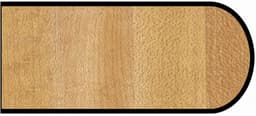Formica IdealEdge 204-58 Butcherblock Maple Matte Finish Bullnose Edge Molding, 1-1/4" H x 144" L