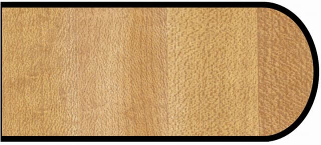Formica Bullnose Profile High Pressure Laminate Ideal Edge Molding, Butcherblock Maple 204, Matte Finish