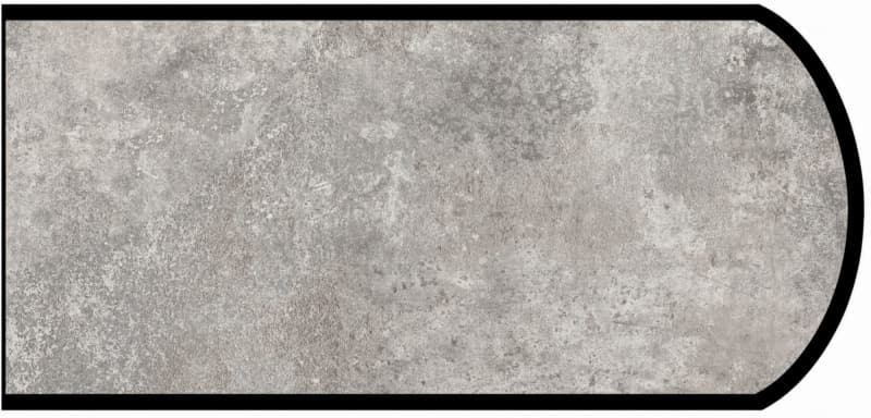 Formica IdealEdge 3706-58 Patine Concrete Matte Finish Double Radius Edge Molding, 1-1/2" H x 144" L