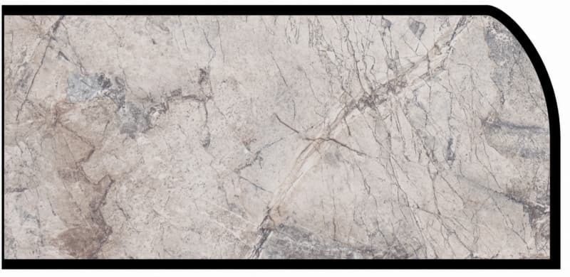 Formica IdealEdge 3702-34 Mediterranean Marble Scovato Finish Waterfall Edge Molding, 1-1/2" H x 144" L