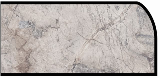 Formica Waterfall Profile High Pressure Laminate Ideal Edge Molding, Mediterranean Marble 3702, Scovato Finish