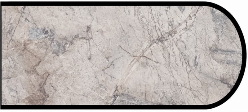 Formica IdealEdge 3702-34 Mediterranean Marble Scovato Finish Bullnose Edge Molding, 1-1/2" H x 144" L