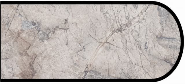 Formica Bullnose Profile High Pressure Laminate Ideal Edge Molding, Mediterranean Marble 3702, Scovato Finish